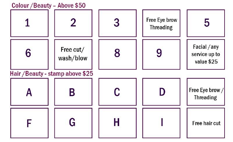 Saloon Loyalty Card